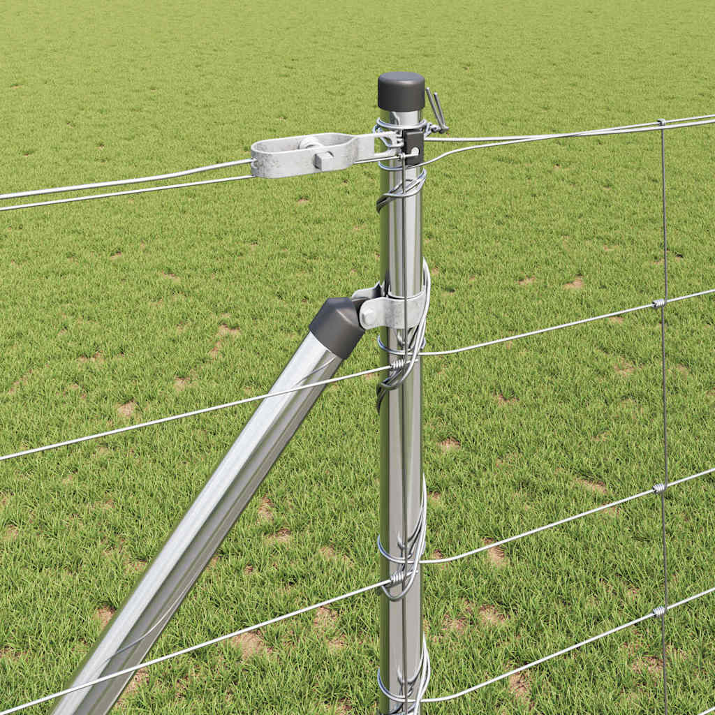 Wildzaun Silber 50 x 1,2 m Verzinkter Stahl